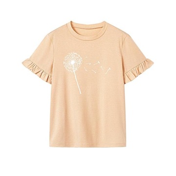 T-shirt damski Miękkie ubrania z okrągłym dekoltem Regularny krój Kostium XXL