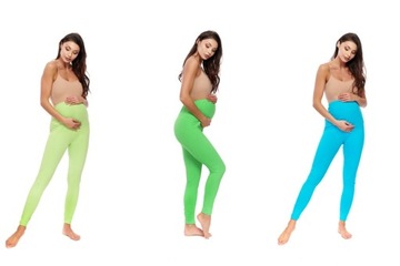 LEGGINSY GETRY CIĄŻOWE BAWEŁNIANE Z PANELEM 2XL