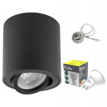 OPRAWA NATYNKOWA HALOGENOWA LED TUBA + GU10 9W
