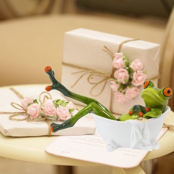 Забавная фигурка лягушки в ванне, 10,5 см.