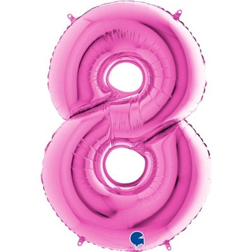 Balon Cyfra 8 - 102 cm Różowa