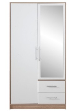 szafa dwudrzwiowa 100 lustrem szuflady Smart SRL3