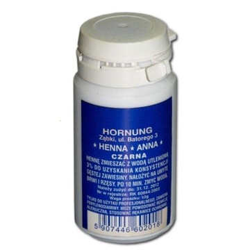 Henna Proszkowa Czarna Hornung 50g pudrowa