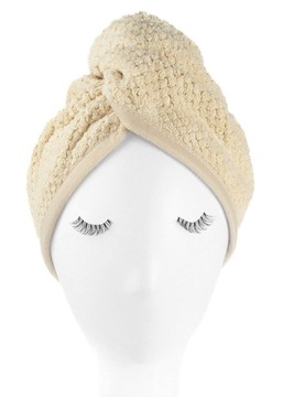 ПОЛОТЕНЦЕ-ТЮРБАН ДЛЯ ВОЛОС МИКРОФИБРЫ, МЯГКИЙ БЕЖЕВЫЙ