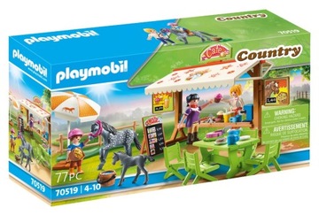 PLAYMOBIL Zestaw KAWIARNIA KUCYK KOŃ FIGURKI + AKC