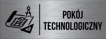 TABLICZKA Pokój Technologiczny Aluminium Piktogram