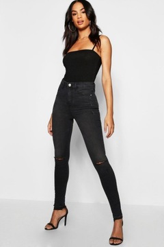 5B 95 BOOHOO SPODNIE JEANS WYSOKI STAN 40