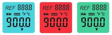 Лазерный пирометр детектор утечек -50 +500°C Цветной ЖК-сигнал тревоги