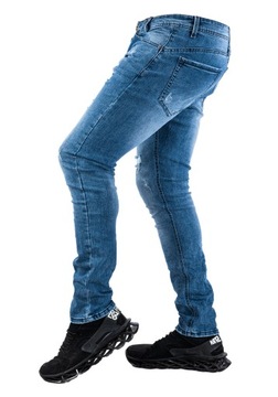 Spodnie męskie JEANSOWE zwężane przetarcia CODY r.34