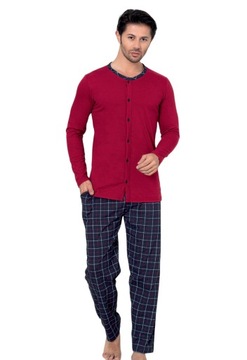 МУЖСКАЯ ПИЖАМА С ДЛИННЫМ РУКАВОМ, ВСЕ НА МОЛНИИ/ХЛОПОК