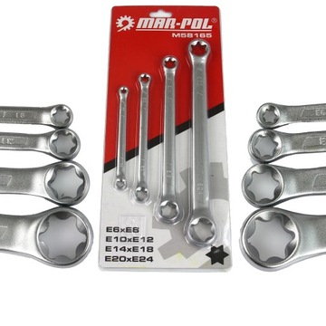 KLUCZ KLUCZE OCZKOWE TORX 4SZT E6-E24