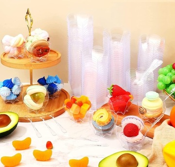 Десертные стаканчики CROWN FINGERFOOD, многоразовые контейнеры, 90 мл, 24 шт.