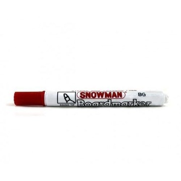Marker suchościeralny Snowman BG-02 okrągły czerwo