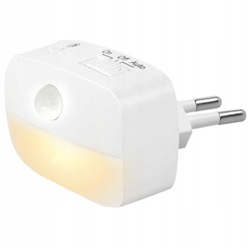 Лампа для контактной розетки с датчиком движения и DUSK SENSOR 3 цвета света