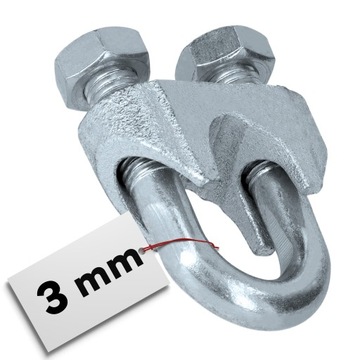 ZACISK LINOWY do lin kabłąkowy OCYNK 3 mm 25 szt