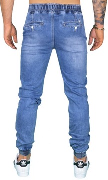 JOGGERY MĘSKIE SPODNIE BOJÓWKI JEANSOWE JAKOŚĆ
