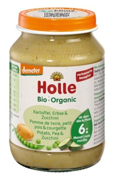 HOLLE BIO Ziemniaczki z Groszkiem i Cukinią