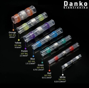 СОЕДИНИТЕЛИ ДЛЯ РУБАШКИ Термоусадка с жестью 3,2мм х10