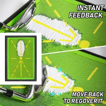 Тренировочный коврик для гольфа для обнаружения качания, портативный коврик для игры в гольф
