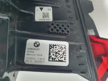 BMW 7 G11 LCI FACELIFT SVĚTLO ZADNÍ PRAVÁ W BLATNÍK PRAVÝ LED EVROPA