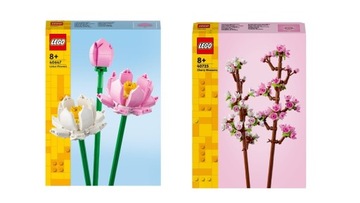 LEGO ICONS Kwiat lotosu 40647 + LEGO ICONS Kwitnąca wiśnia 40725