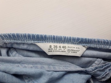 DENIM CO cienki KOMBINEZON a'la jeans MODNY postarzany _ 36