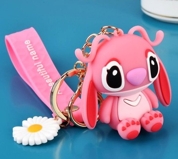 Brelok do torby Angel Stitch Miś do kluczy torebki pink misio misiek różowy