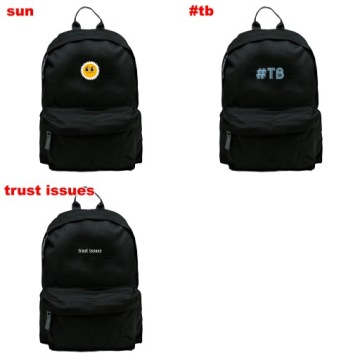 Молодежный школьный рюкзак Butterfly, черный, минималистичный для школьного дизайна