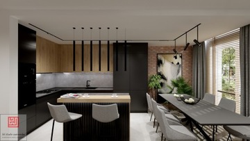 PROJEKT WNĘTRZ wizualizacje KUCHNIA ŁAZIENKA SALON