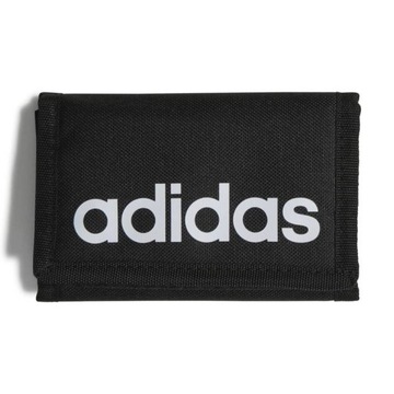 Portfel Sportowy ADIDAS Damski Męski Czarny Na Rzep Suwak Na Monety Logo