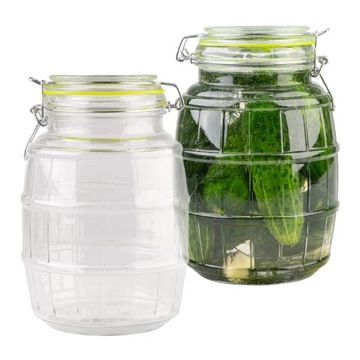 SŁÓJ SZKLANY 1,7L POJEMNIK WECK DO PRZECHOWYWANIA ŻYWNOŚCI KISZONEK SOLIDNY