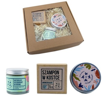 Zestaw ZERO WASTE Szampon Dezodorant Puszka