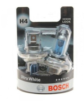 H4 ЛАМПОЧКИ 12В 55ВТ BOSCH ULTRA WHITE 5000К 2 ШТ.