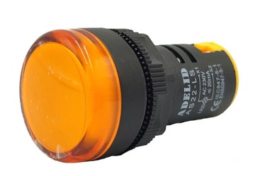 Kontrolka LED AS22-LS 230V AC 22mm żółta ADELID
