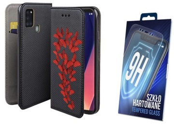 ETUI S-MAGNET DO SAMSUNG GALAXY A21S MOTYLE +SZKŁO