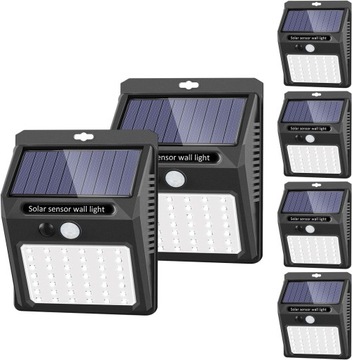 Lampy solarne zewnętrzne z czujnikiem ruchu 6szt SEZAC