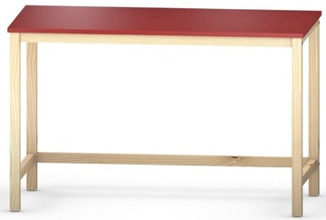 CZERWONE Biurko STELAŻ LITE DREWNO 100 cm