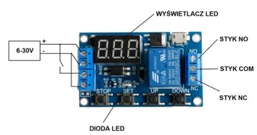 Многофункциональное реле времени, таймер 0-999 мин.