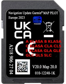 Gps Mapa Sd Karta Mercedes Garmin Map Pilot A218 V20 2023/2024 Evropa