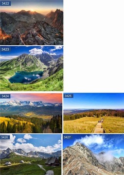 Постер ГОРЫ Польские Татры 70х50, подборка узоров