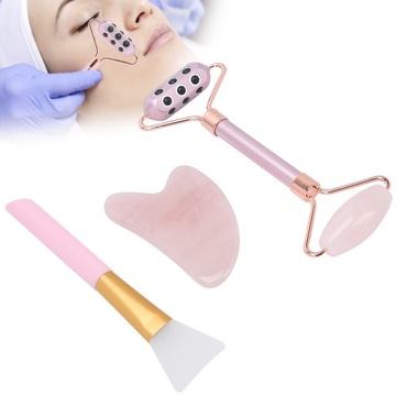 Роликовый массажер для лица Gua Sha Board Набор кистей для маски