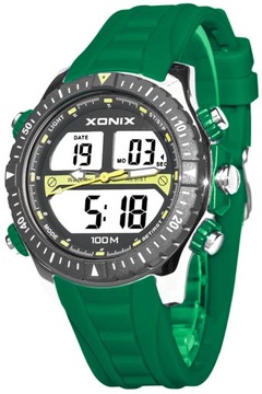Duży Czytelny Zegarek Damski XONIX Dual Multiczas