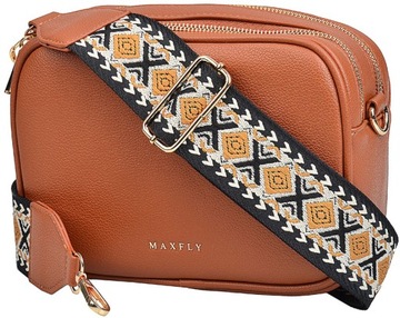 MAXFLY Torebka damska LISTONOSZKA CROSSBODY pasek BOHO