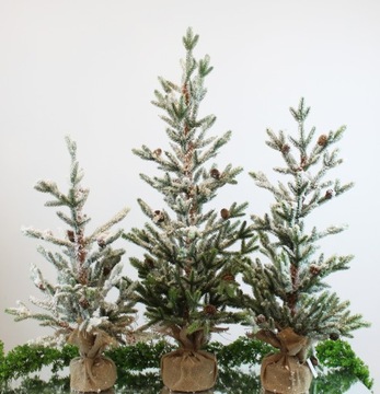 Мини-елочка на пеньке со светодиодной подсветкой, 20 см, часть