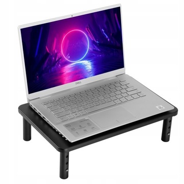 PODSTAWKA POD MONITOR LAPTOP PÓŁKA REGULOWANA METALOWA GAMINGOWA CZARNA