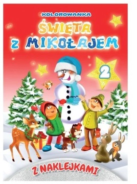 KOLOROWANKA ŚWIĘTA Z MIKOŁAJEM 2 + NAKLEJKI MD