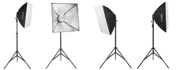 Lumilux 2 softboksy 4-żarówkowe LED 60x60cm