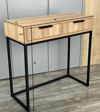 Туалетный столик цвета дерева, письменный стол, черная рама