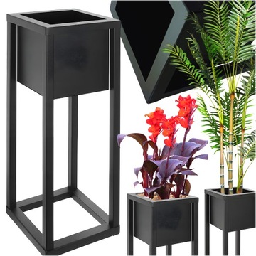 KWIETNIK STOJĄCY STOJAK NA KWIATY METALOWY NA ROŚLINY LOFT SPAWANY SOLIDNY