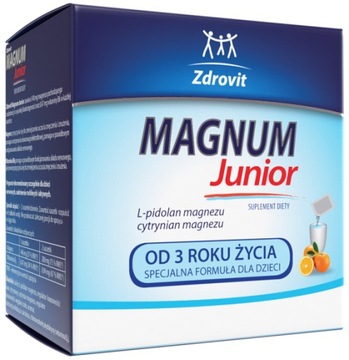 ZDROVIT MAGNUM JUNIOR o smaku pomarańczowym 20 saszetek